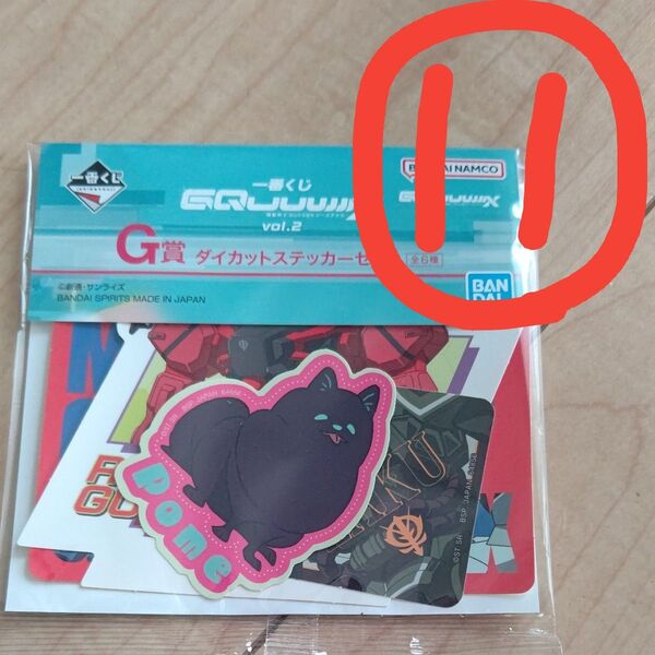 一番くじ GQuuuuuuX ジークアクス vol.2 G賞 ダイカットステッカーセット
