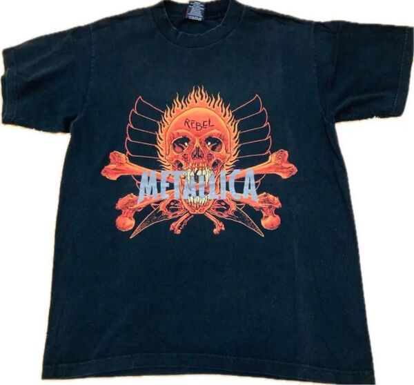 METALLICA "FLAMING REBEL" Pushead メタリカ Tシャツ ヴィンテージ バンドTシャツ