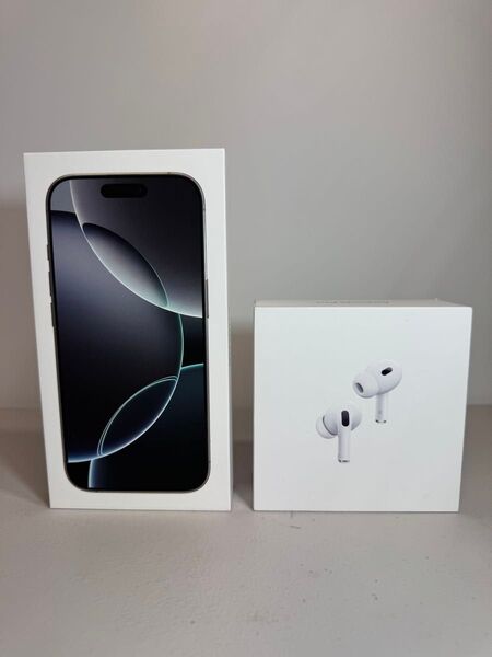 iPhone16 Pro ホワイトチタニウム 256GB SIMフリー AirPods Pro2 新品未開封 セット