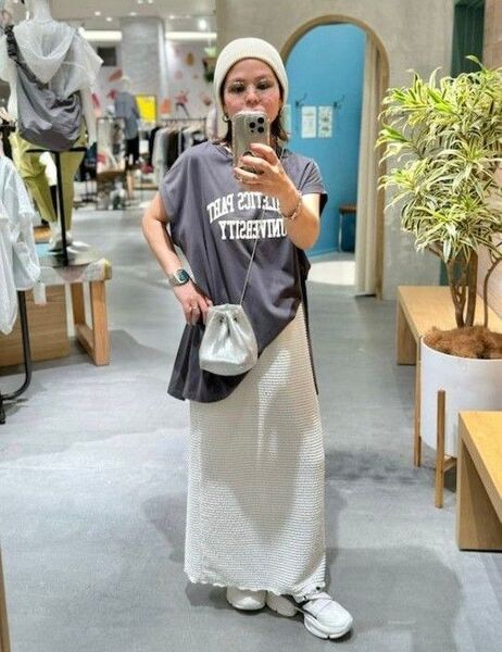 スカート 微フリルIラインスカート レディース