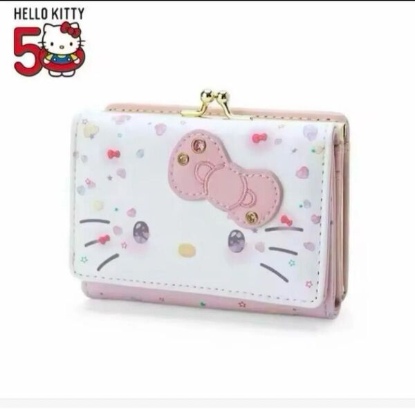 サンリオ ハローキティ 50周年記念シリーズ 折り財布 可愛い ハローキティ 財布 サンリオ かわいい