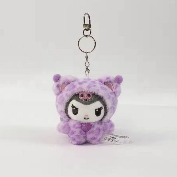 クロミ ギャルクマ ヒョウ柄 サンリオ マスコットキーホルダー むらさき ぬいぐるみ キャラクター サンリオ キーホルダー