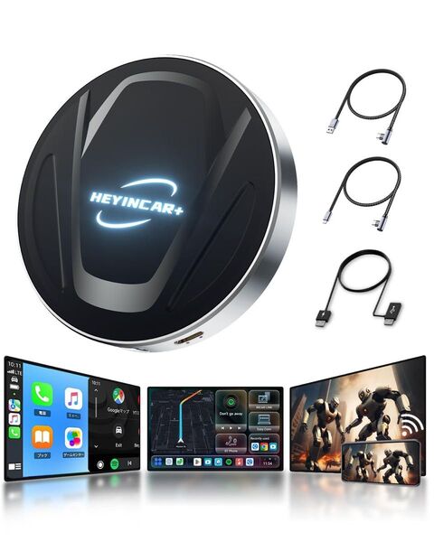 !!週末セール!!HEYINCAR+ CarPlay AI Box Android 13アタブター nano SIMカード