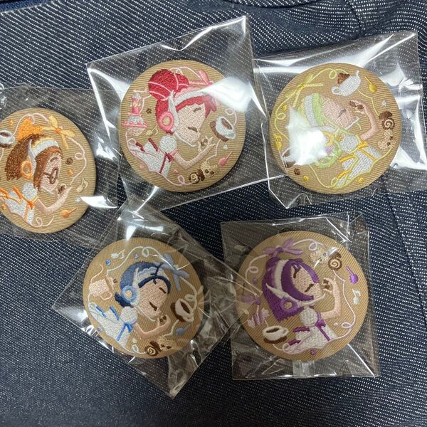 おジャ魔女どれみ 刺繍缶バッジ どれみ あいこ はづき おんぷ ももこ