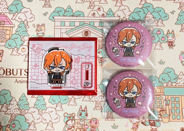 中原中也 スイーツパーラー Chugai Grace Cafe 中外カフェ まとめ売り 缶バッジ アクリルスタンド
