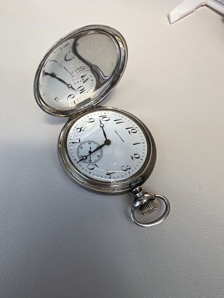 懐中時計 稼働品 アンティーク ウォルサム WALTHAM 純銀 スターリング シルバー 銀製 稼働品 手巻き
