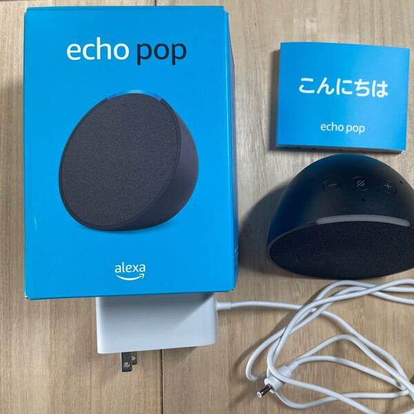 Amazon Echo Pop チャコール(黒) スマートスピーカー Alexa アマゾン エコーポップ
