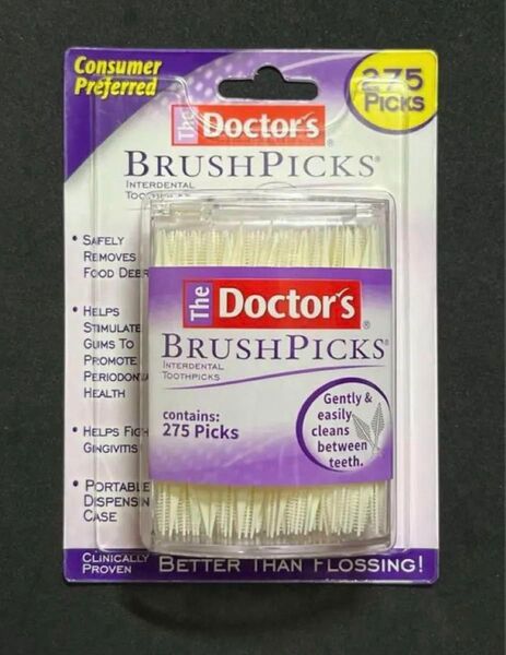 275本入 ドクターズ 極細 デンタル ピック 歯間ブラシ 爪楊枝 フロス The Doctor's BrushPicks
