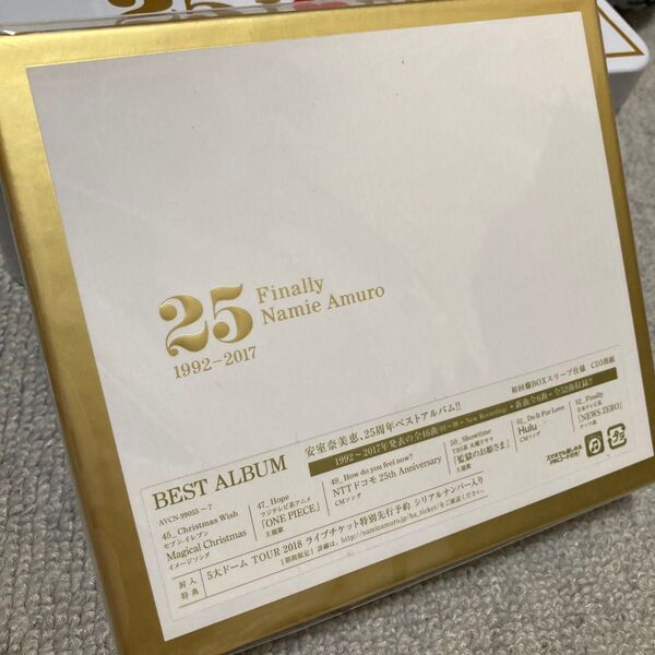 Finally 初回盤BOXスリーブ仕様 ファイナリー 安室奈美恵 ベストアルバム 25th