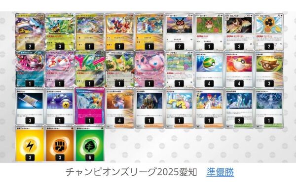 CL愛知準優勝 タケルライコexデッキ 構築済みデッキ ポケモンカード