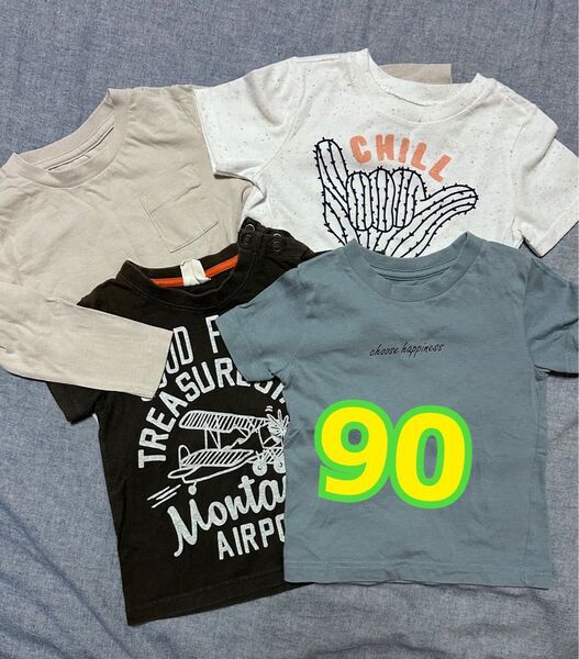 キッズ 子供服 Tシャツ 半袖 長袖 トップス 半袖Tシャツ ロンT 古着 90