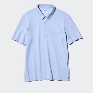 新品タグ付 UNIQLO ユニクロ エアリズムカノコポロシャツ 半袖 男女兼用S ライトブルー