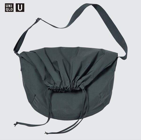 UNIQLO U ユニクロユー ドローストリングショルダーバッグ ダークグレー