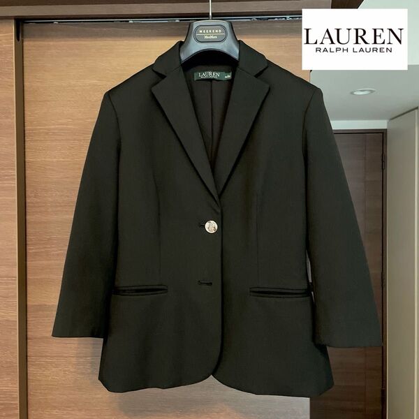 ☆LAUREN RALPH LAUREN ローレンラルフローレン ブラック テーラードジャケット『0』☆