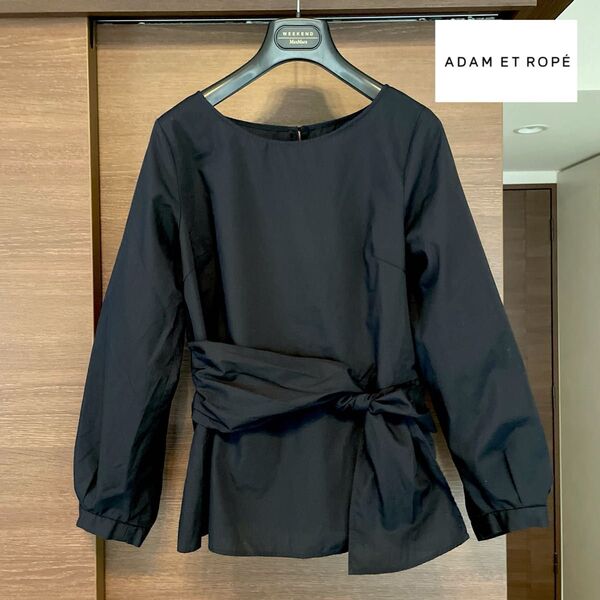☆新品タグ付 ADAM ET ROPE アダムエロペ 腰リボンブラウス『F』☆