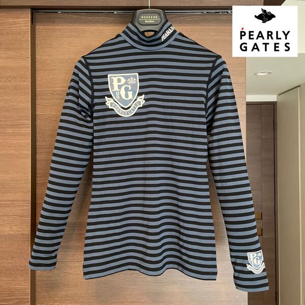 ☆PEARLY GATES パーリーゲイツ ボーダーハイネック カットソー『1』☆