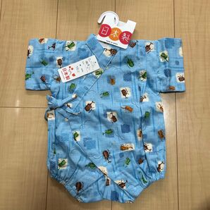 日本製 ベビー甚平 カブトムシ柄 60サイズ