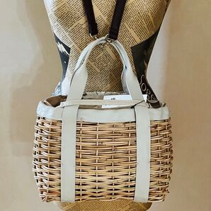 Vegetal ラタン バッグ ベージュ 新品タグ付き カゴバック