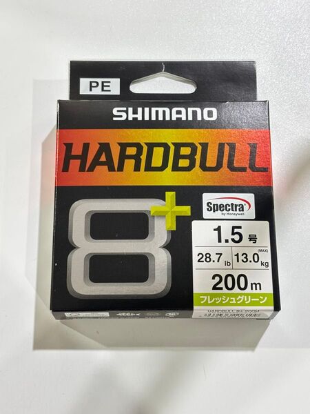 シマノ ハードブル8+ 200m 1.5号 フレッシュグリーン PEライン PITBULL