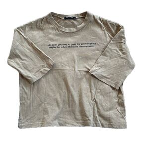 SHINKY プリントTシャツ ベージュ 七分袖