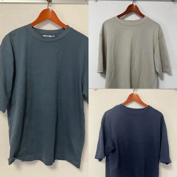 ユニクロ エアリズムコットンオーバーサイズTシャツ 3着セット