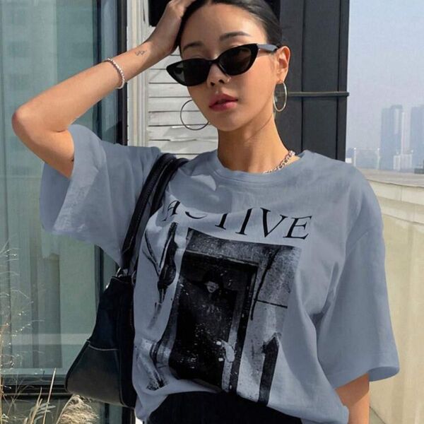 SHEIN Tシャツブルー