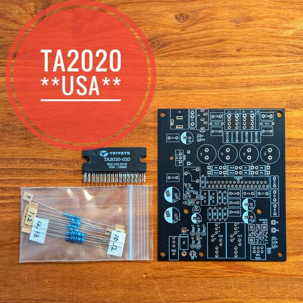 Tripath TA2020-020 USA デジタルアンプIC 基板 金属皮膜抵抗付きキット 黒 在庫保管品