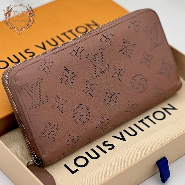 【箱袋付】 ルイヴィトン マヒナ ジッピーウォレット ローズピンク 長財布 ビジネス Louis Vuitton レディース 財布