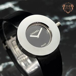 【電池交換済】 シャネル ラ・ロンド 黒文字盤 シルバー 稼働品 ブランドロゴ CHANEL レディース 腕時計 フォーマル