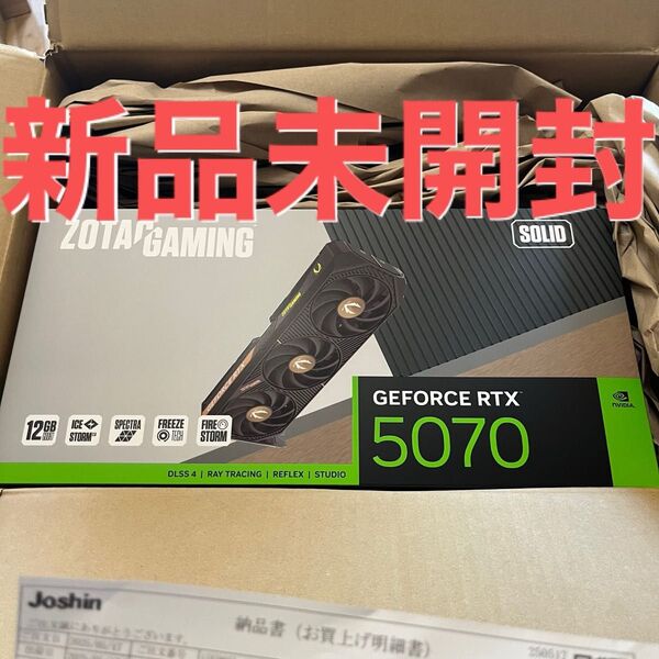 新品未開封 ZOTAC GAMING GeForceRTX5070 SOLID