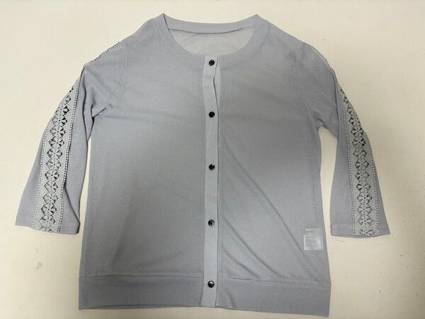 innocente 袖レース カーディガン 七分袖