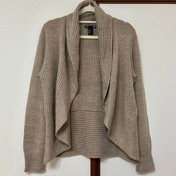 H&M BASIC エイチアンドエム カーディガン ニットカーディガン レディース ベージュ Mサイズ
