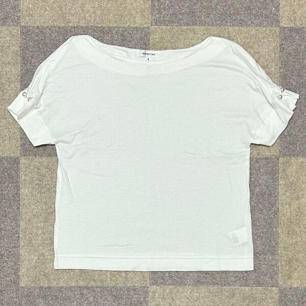 美品 NATURAL BEAUTY BASIC シャツ 半袖シャツ カットソー トップス レディース ホワイト Mサイズ