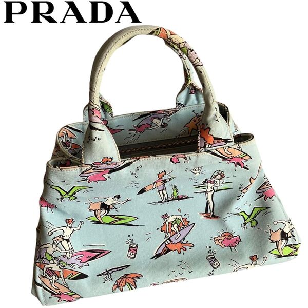 PRADA プラダ CANAPA カナパ トートバッグ ハンドバッグ キャンバス