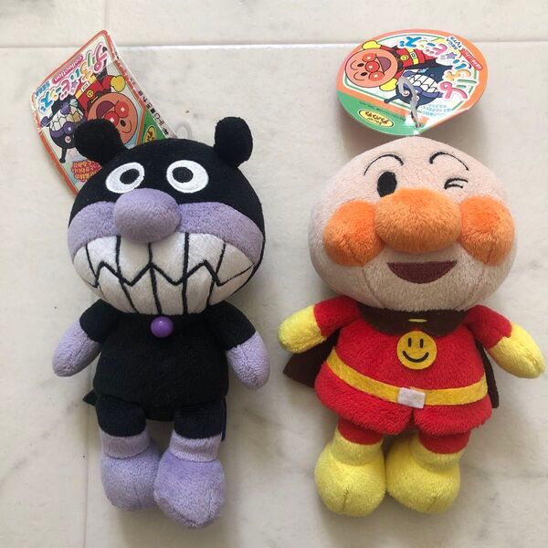 アンパンマン ウインクするアンパンマン ばいきんまん プリちぃビーンズぬいぐるみ