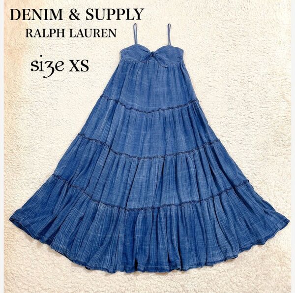 DENIM & SUPPLY デニムアンドサプライ/ラルフローレン キャミワンピース ティアード インディゴ