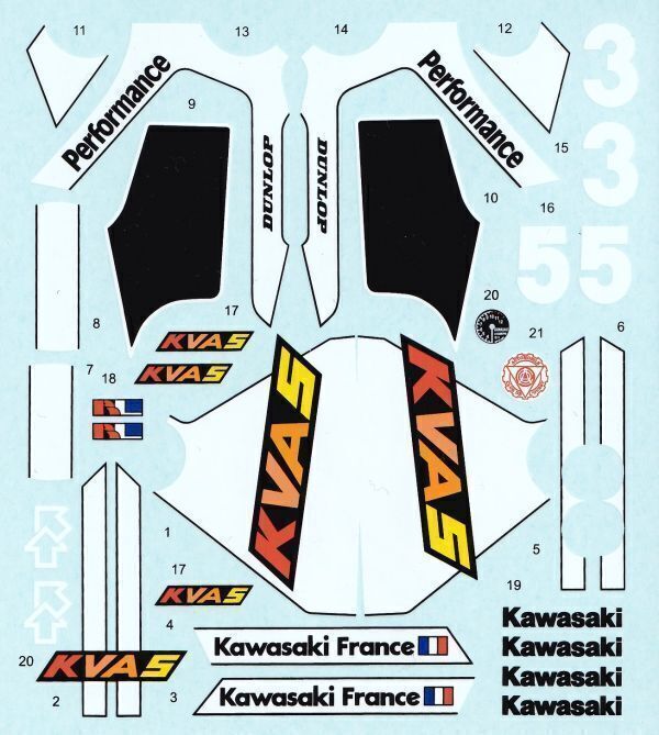 オートカラー 1/12 カワサキ KR1000F エンデュランス レーサー