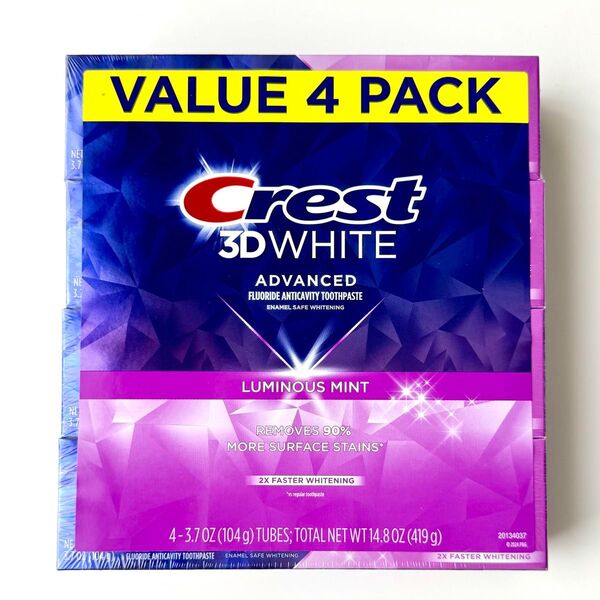crest クレスト 3Dホワイト ルミナスミント104g×4本