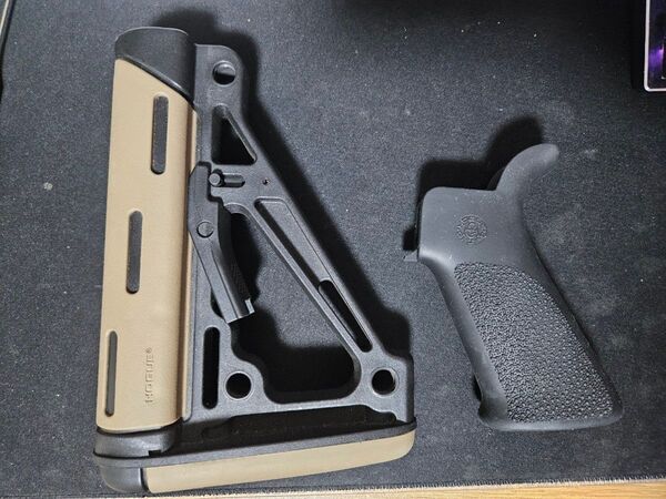 実物? HOGUE バットストック AR15 グリップ M4 HK416 ホーグ