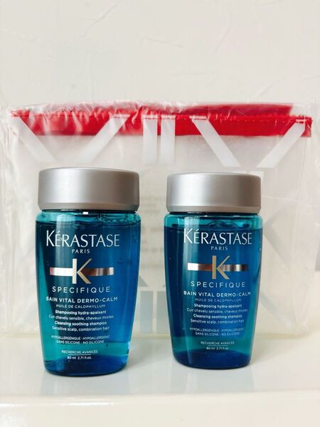 新品 ケラスターゼ SPバンセンシドット スカルプシャンプー 80ml 2個 160ml ケラスターゼ非売品ポーチ付き お試し