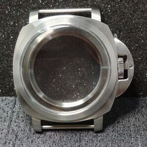 カスタムケース 39mm ラグ幅20mm シルバー フルマット SEIKO MOD ドーム風防 glass back