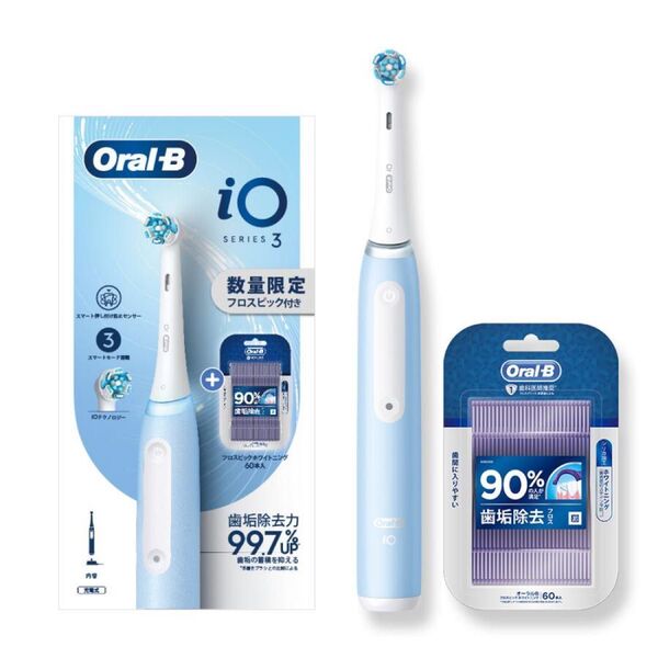 Braun ブラウン Oral-B 電動歯ブラシ フロスセット iO3 アイスブルー IOG31A60IBFL