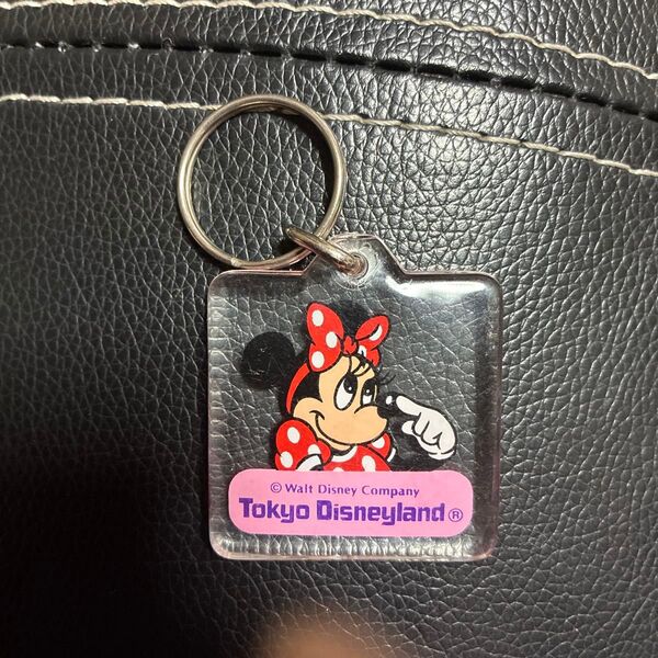 東京ディズニーランド ミニーマウス キーホルダー クリア レトロ
