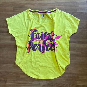 ズンバ ウエア 半袖 Tシャツ ペルー製 イエロー L