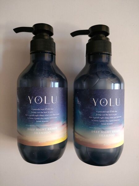 新品YOLU ヨルディープナイトリペアシャンプー400ml&トリートメント400g セット本体ボトル入り
