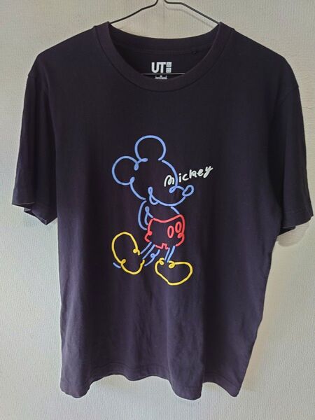 ユニクロ UT ミッキーマウス Tシャツ Mサイズ ブラック系