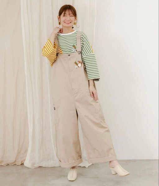 ◆◆◆ scolarparity ◆◆◆ スカラーパリティ 352107:クマのおちり刺繍サロペット ◆◆◆