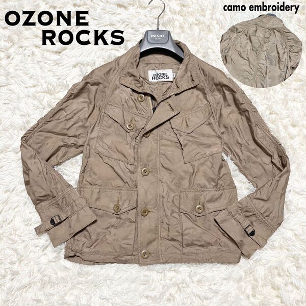 OZONE ROCKS オゾンロックス M-65 迷彩柄 カモ刺繍ミリタリージャケット サファリシャツ M ヒステリックグラマー