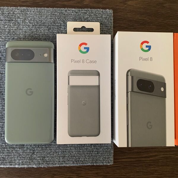 Google Pixel8 ヘーゼル SIMフリー 純正ケース付き