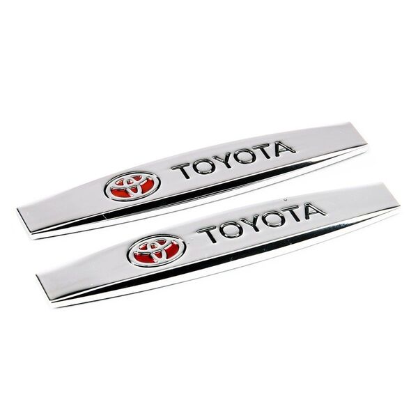 TOYOTA 3Dメタルエンブレム 2個セット トヨタ バッジ ステッカー ヴォクシー ノア TRD ヤリス プリウス カローラ